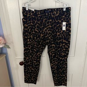 GAP Leopard Slim City Crop Pants